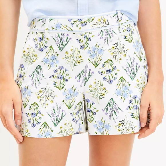 Loft Bouquet Seersucker Riviera Shorts 6 NWT - Picture 2 of 6